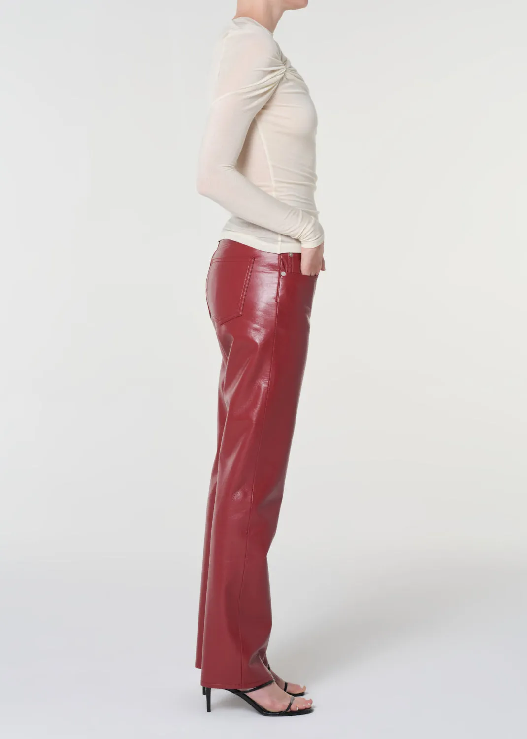 Low Rise Slim (Recycled Leather) in Brick sold by Agolde product image thumbnail 3