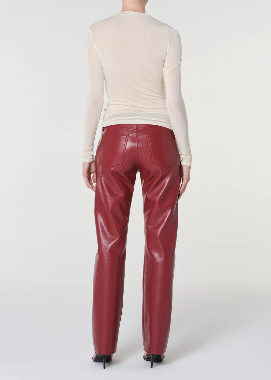 Low Rise Slim (Recycled Leather) in Brick sold by Agolde product image thumbnail 2