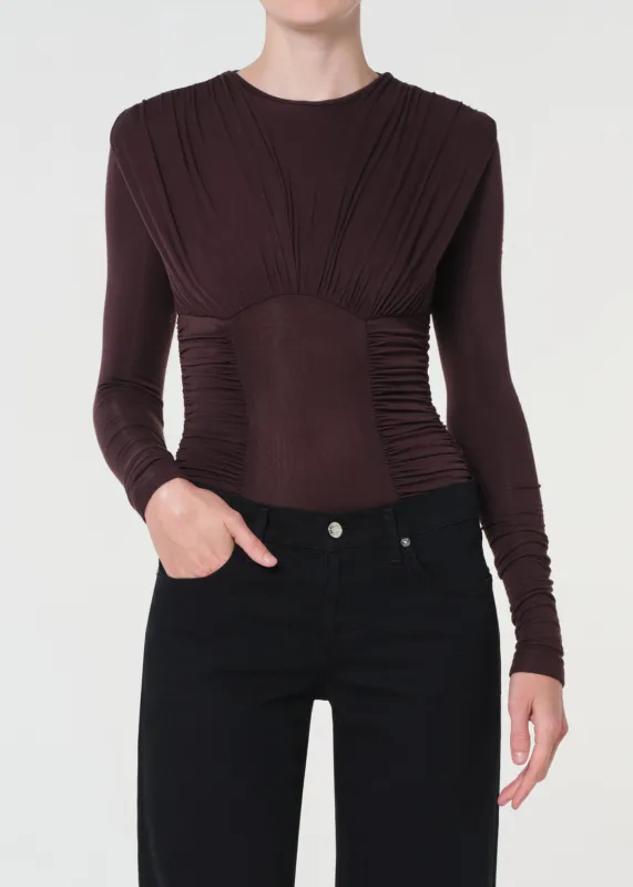 Abbi Bodysuit in Root sold by Agolde