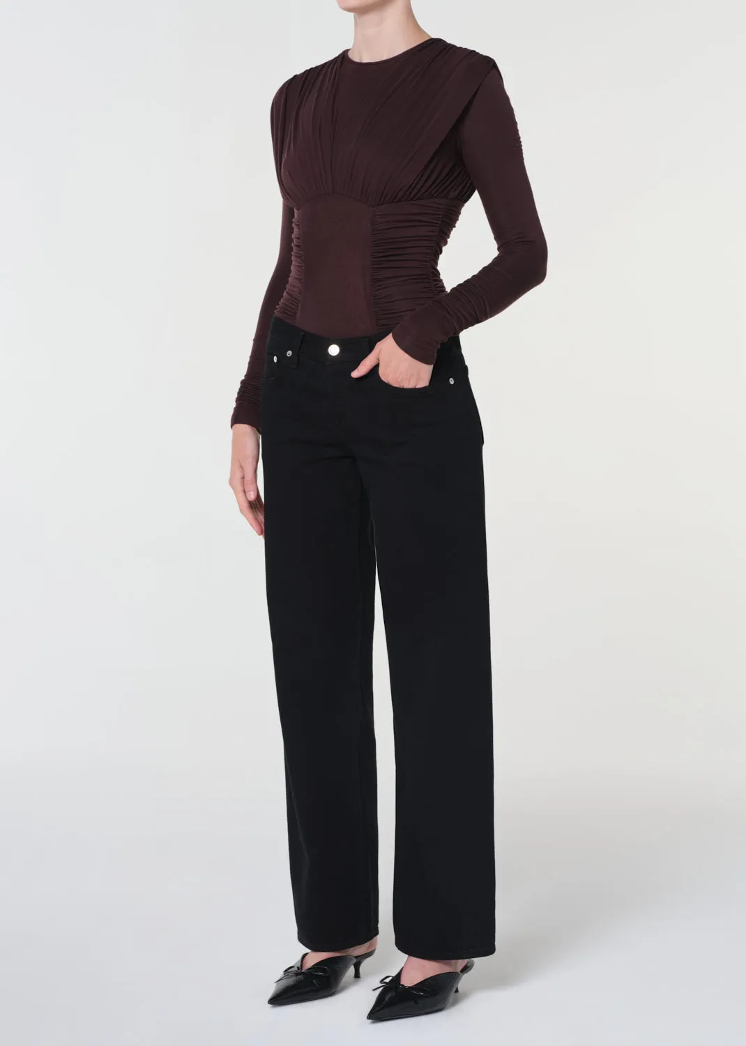 Abbi Bodysuit in Root sold by Agolde product image thumbnail 4