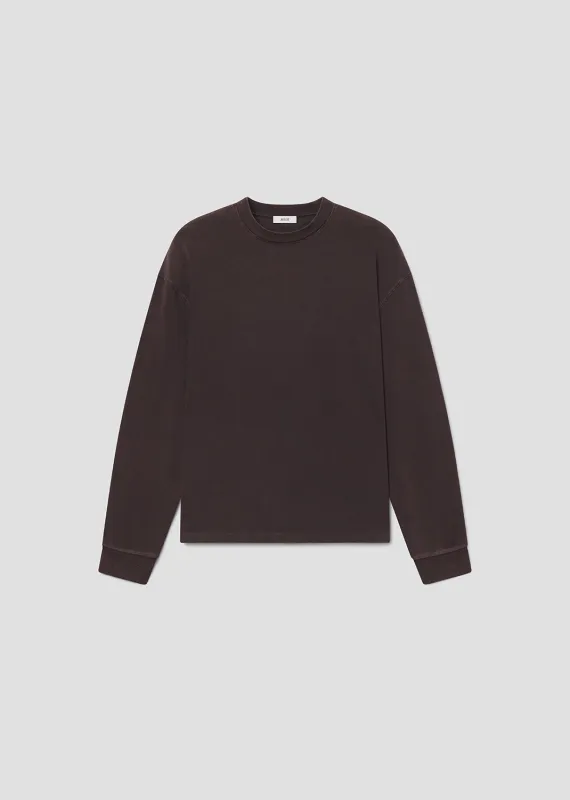 Asha Long Sleeve Mock Neck Tee in Mocha sold by Agolde