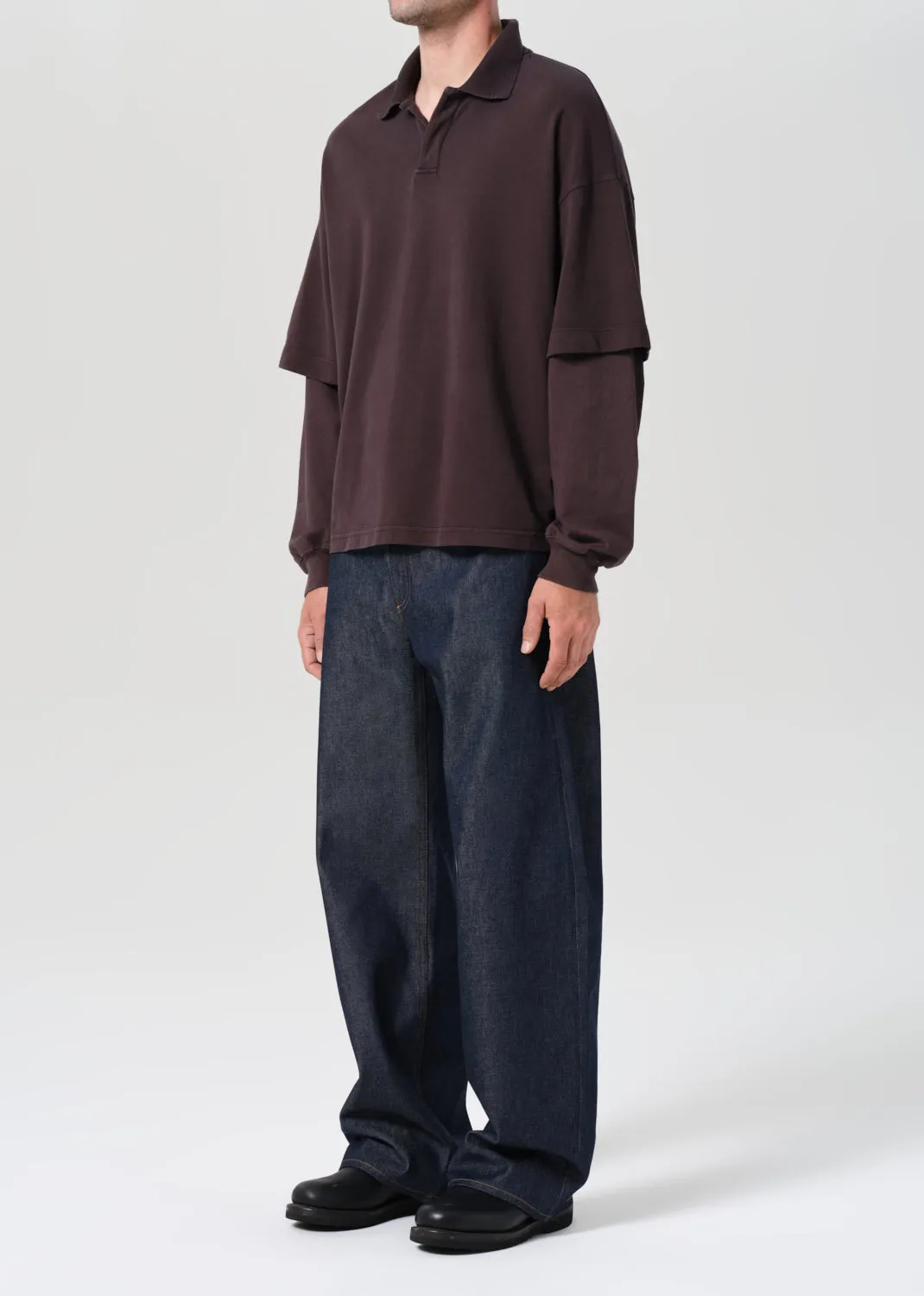 Curren Double Sleeve Polo in Elysian sold by Agolde product image thumbnail 5