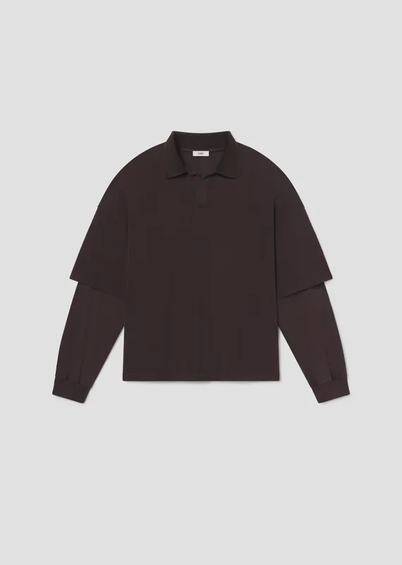 Curren Double Sleeve Polo in Elysian sold by Agolde