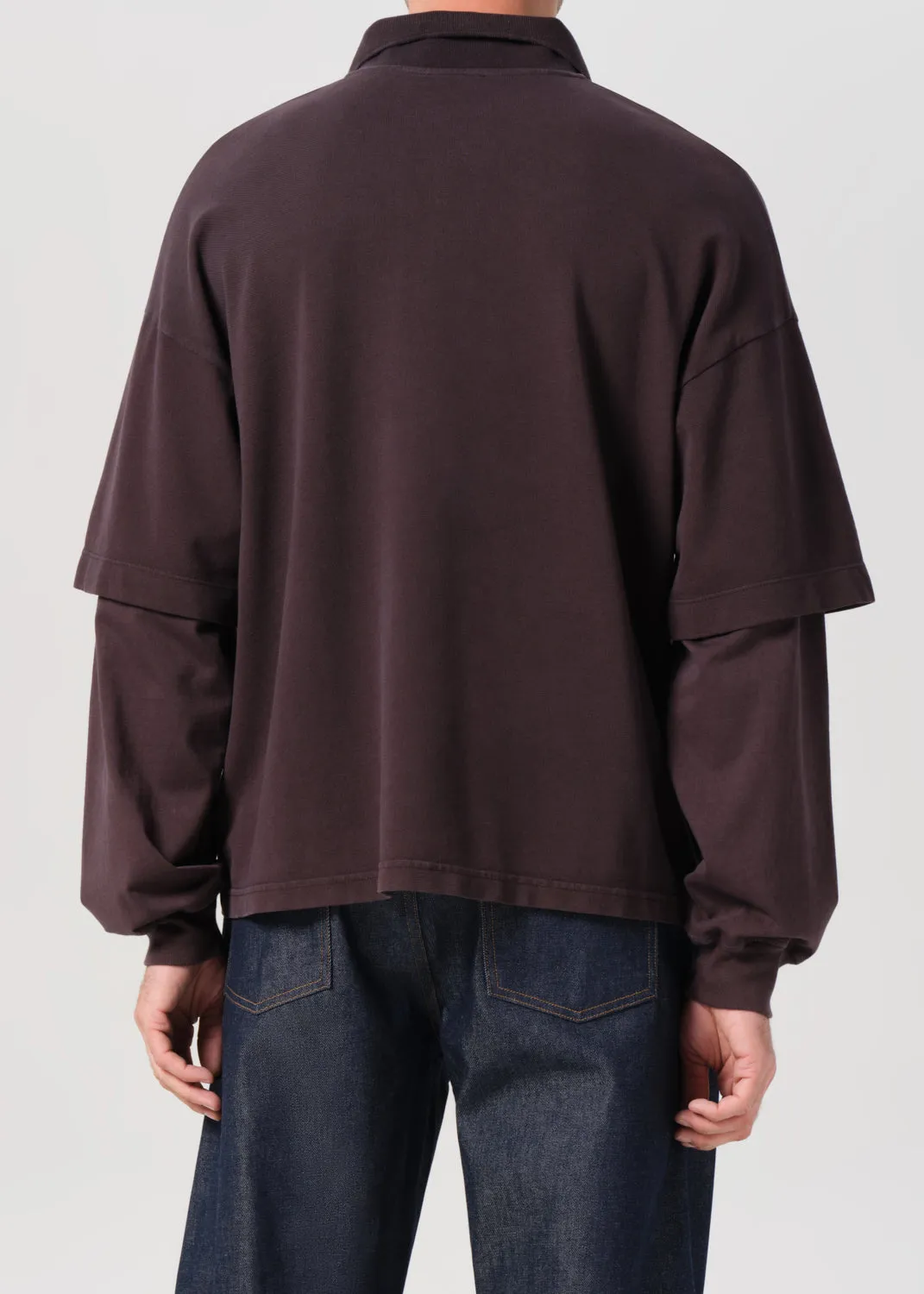 Curren Double Sleeve Polo in Elysian sold by Agolde product image thumbnail 4