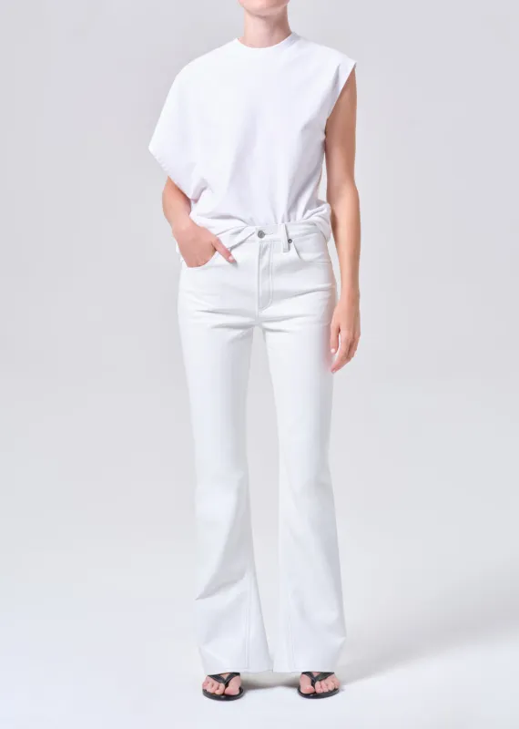 Mid Rise Kick Boot (Recycled Leather) in Collagen sold by Agolde