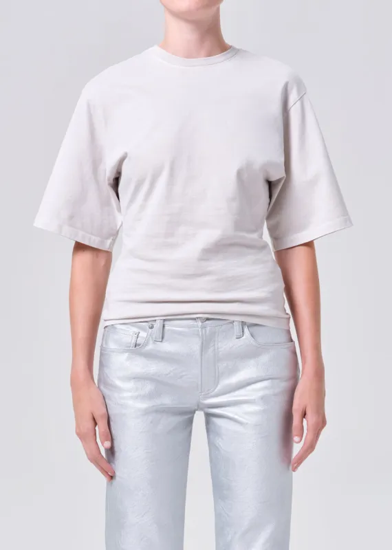 Storey Tee in Bone made by Agolde