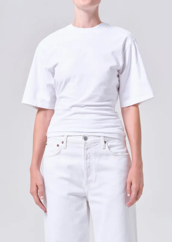 Storey Tee in White made by Agolde