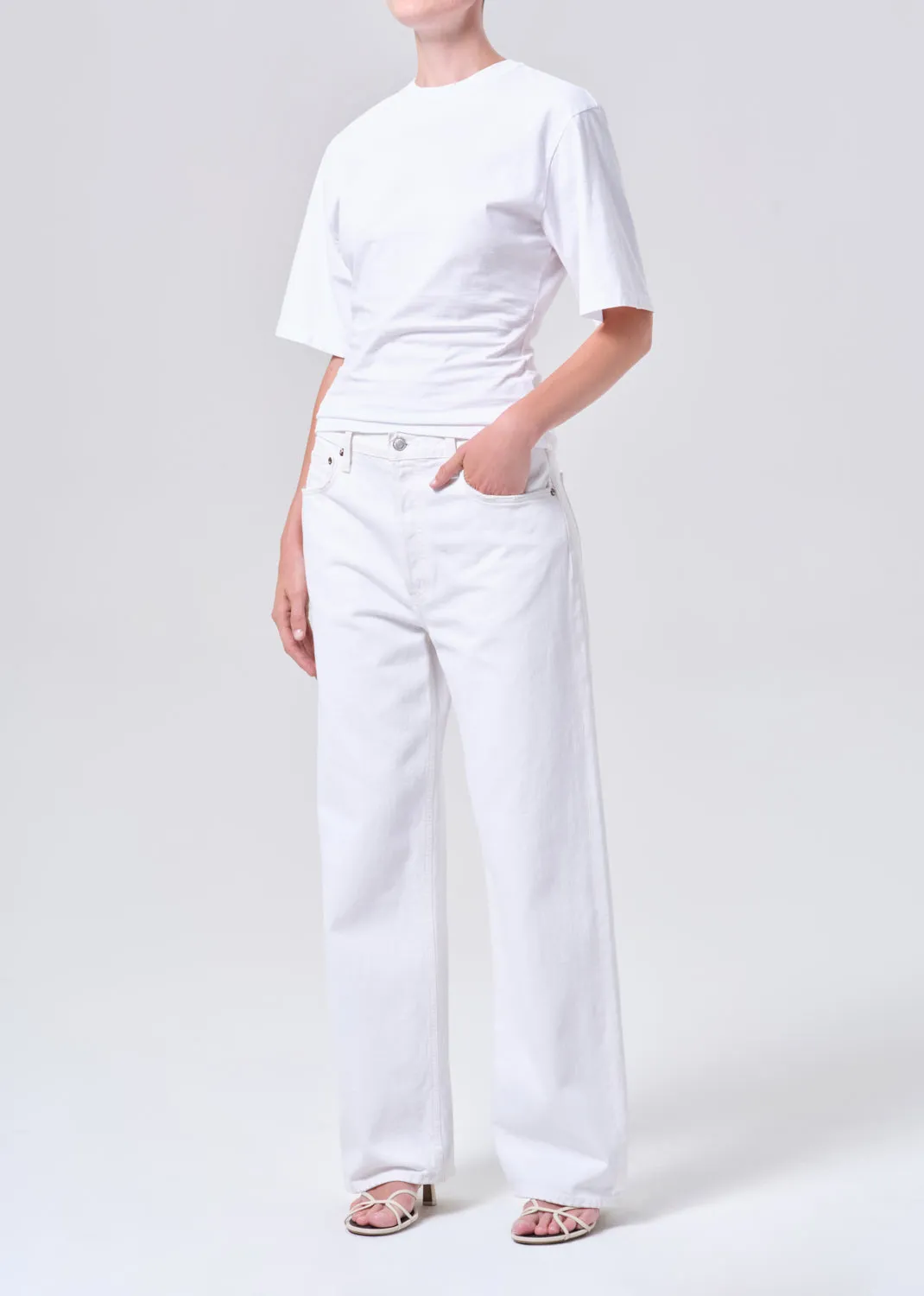 Storey Tee in White sold by Agolde product image thumbnail 4