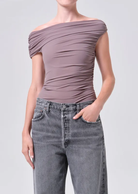 Sherilyn Bodysuit in Taupe made by Agolde