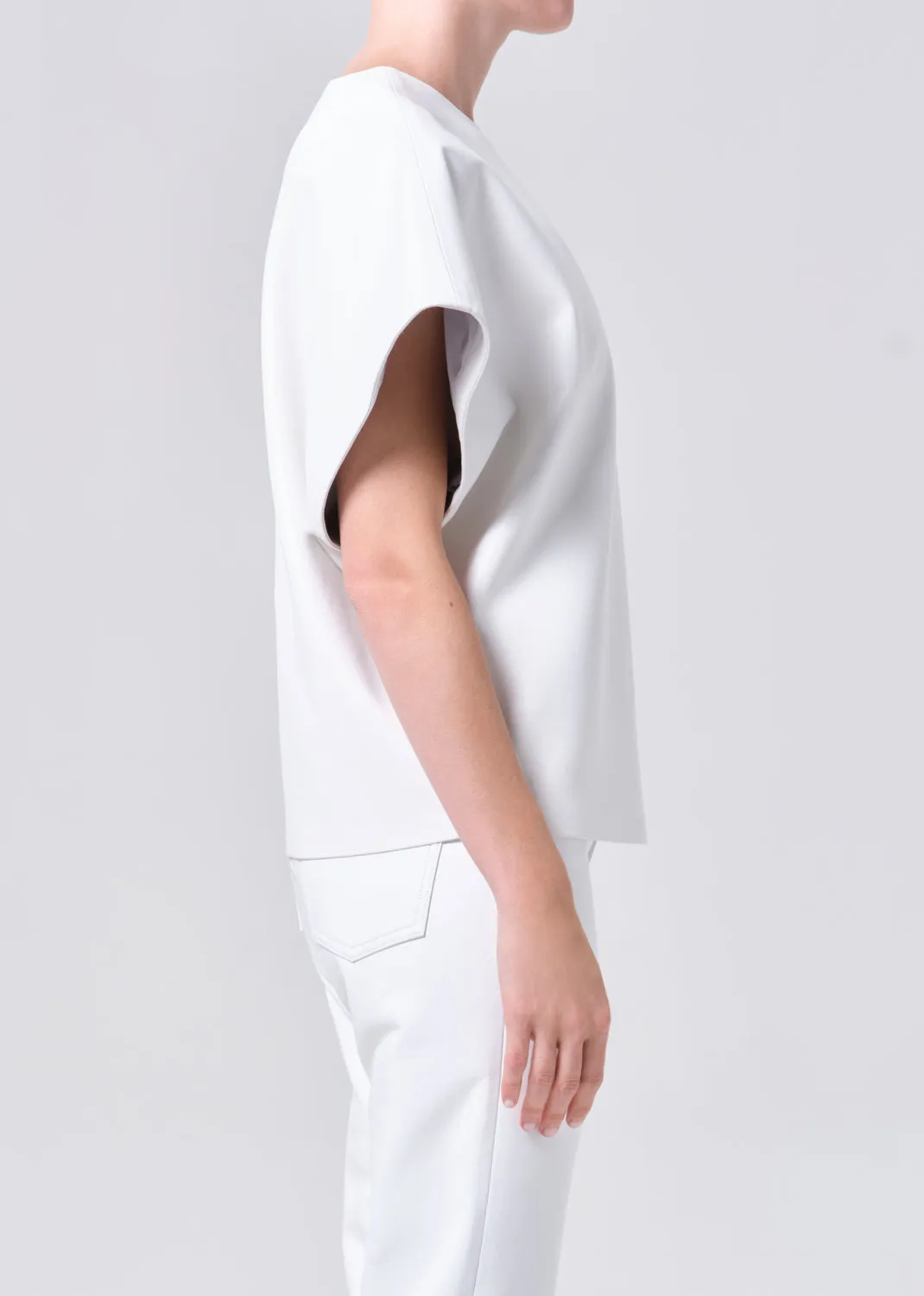 Corrine Tee (Vegan Leather) in Collagen sold by Agolde product image thumbnail 3