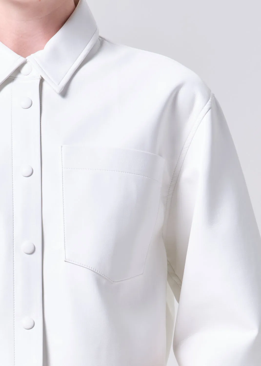Tomine Shirt (Vegan Leather) in Collagen sold by Agolde product image thumbnail 5