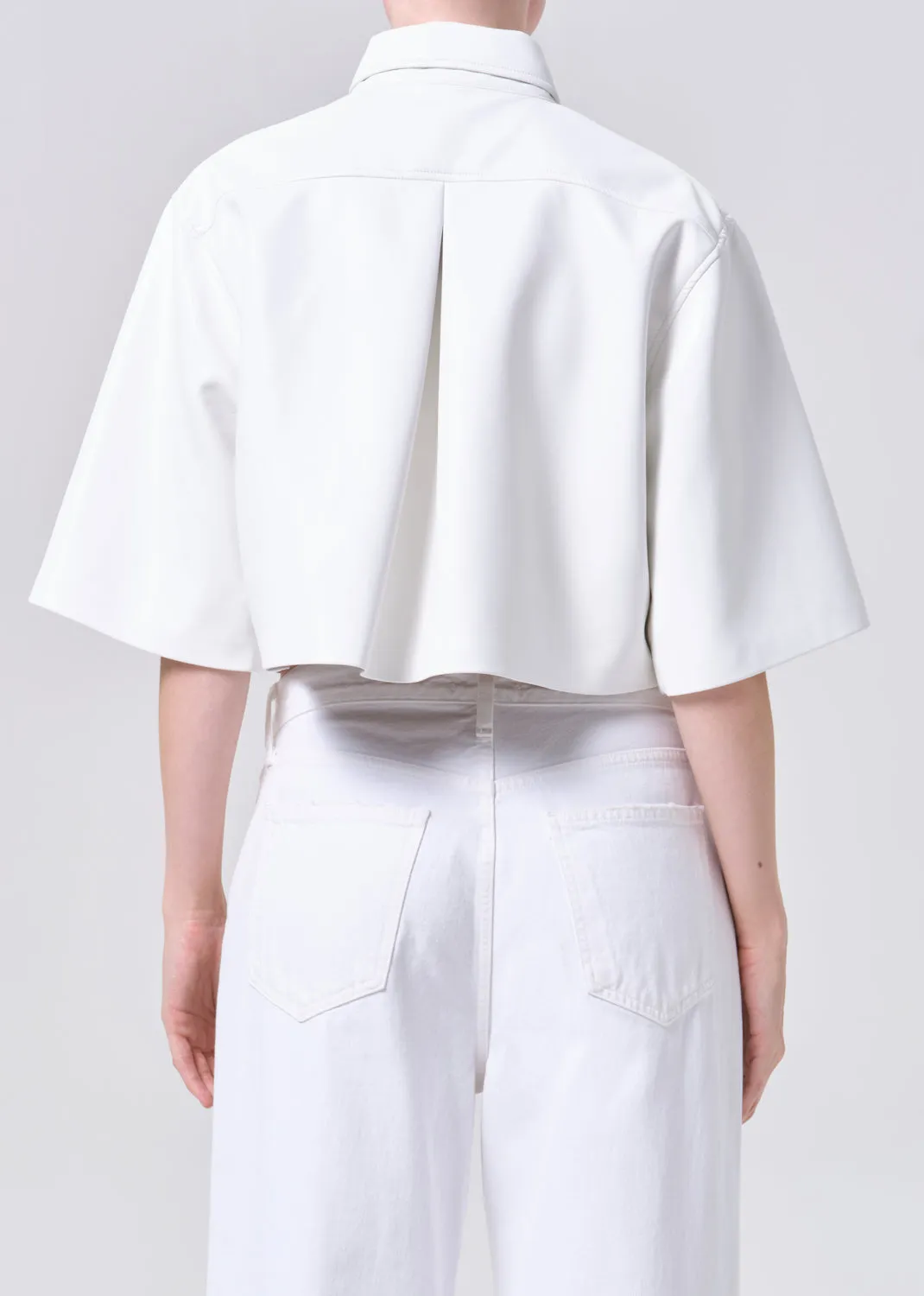 Tomine Shirt (Vegan Leather) in Collagen sold by Agolde product image thumbnail 2