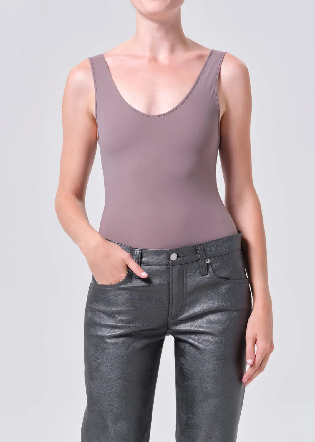 Tora Bodysuit in Taupe sold by Agolde