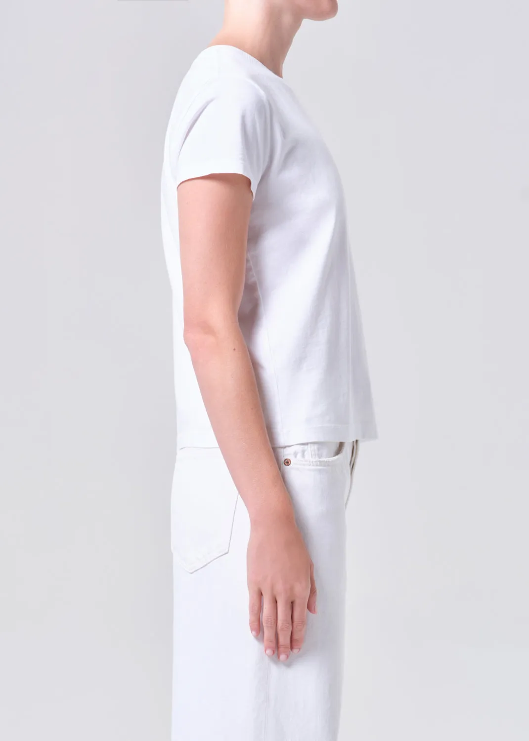 Long Line Adine Tee in White sold by Agolde product image thumbnail 3