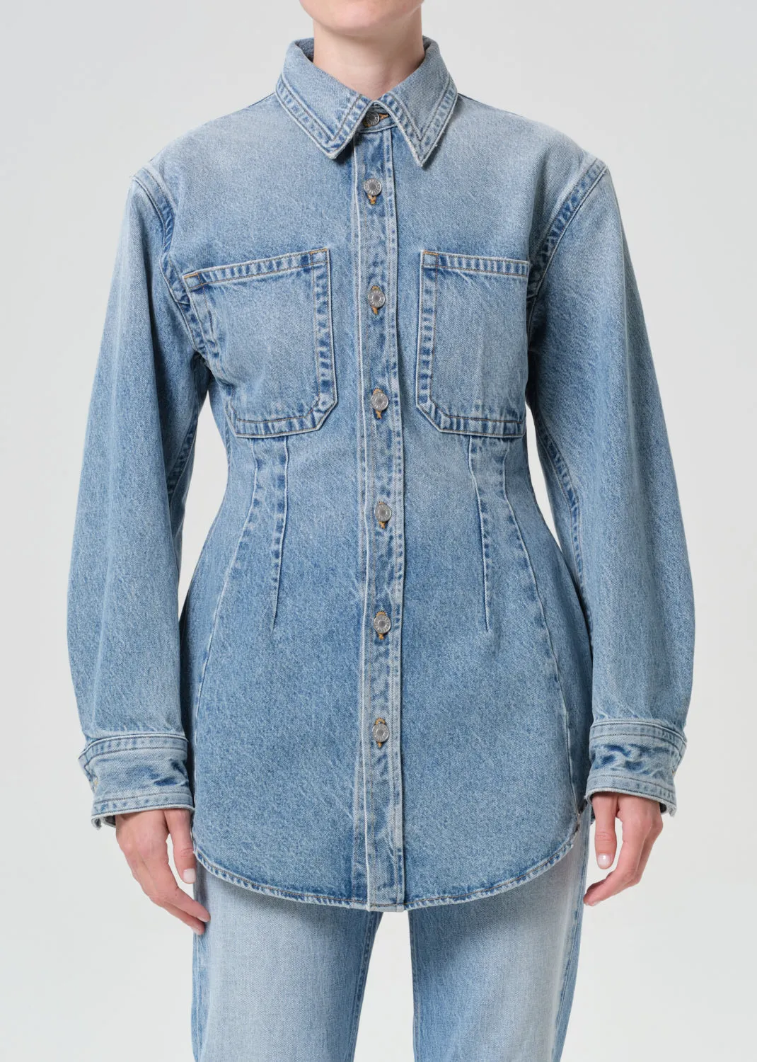 Wilma Shirt (Weightless) in Magnify sold by Agolde