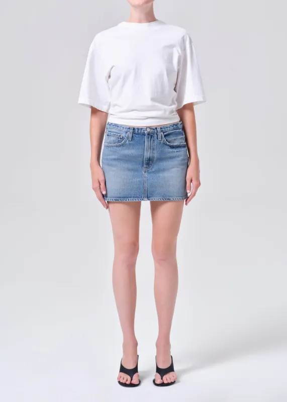 Keira Mini Skirt in Broadcast sold by Agolde