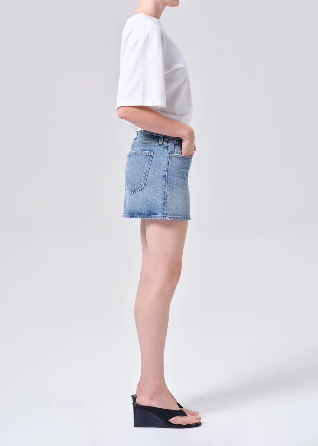 Keira Mini Skirt in Broadcast sold by Agolde product image thumbnail 3