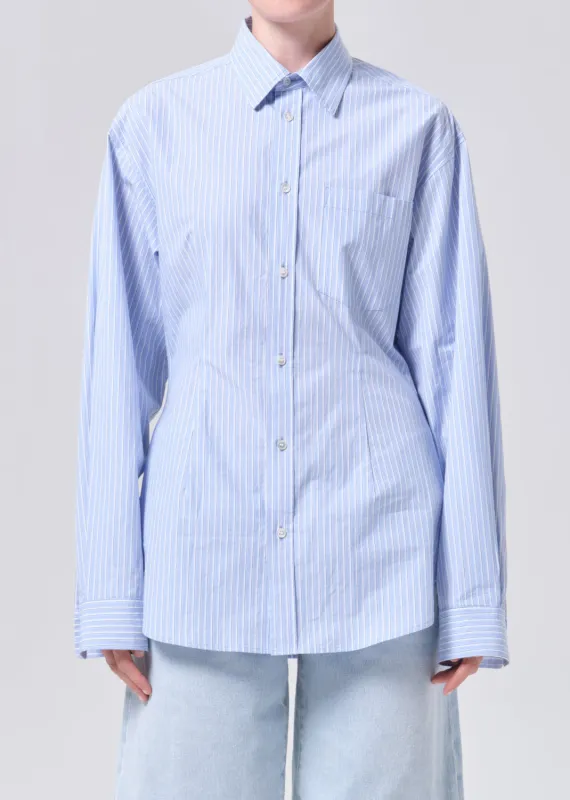 Cinch Shirt in Webb Stripe made by Agolde