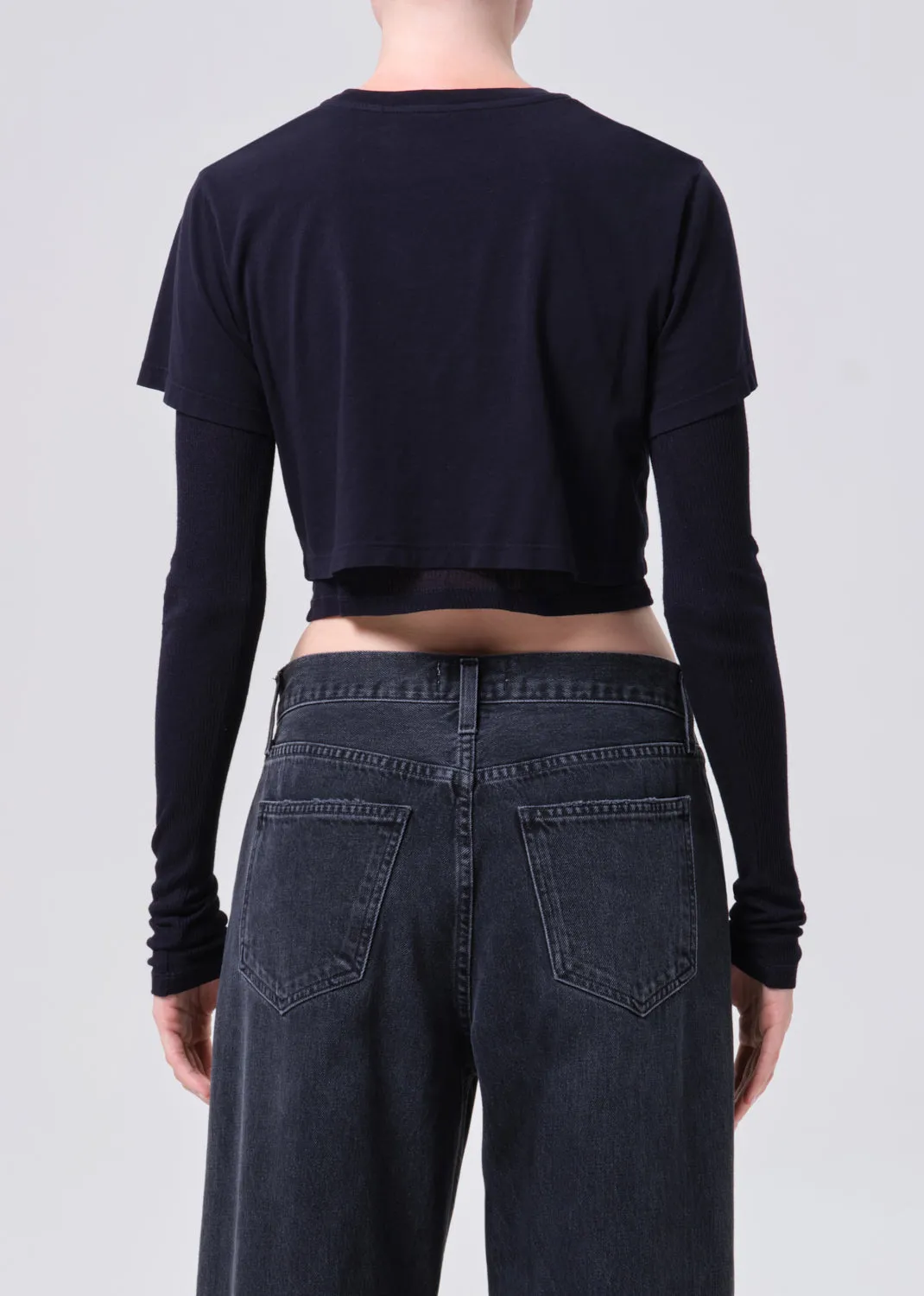 Romily Tee in Blackened Navy sold by Agolde product image thumbnail 2