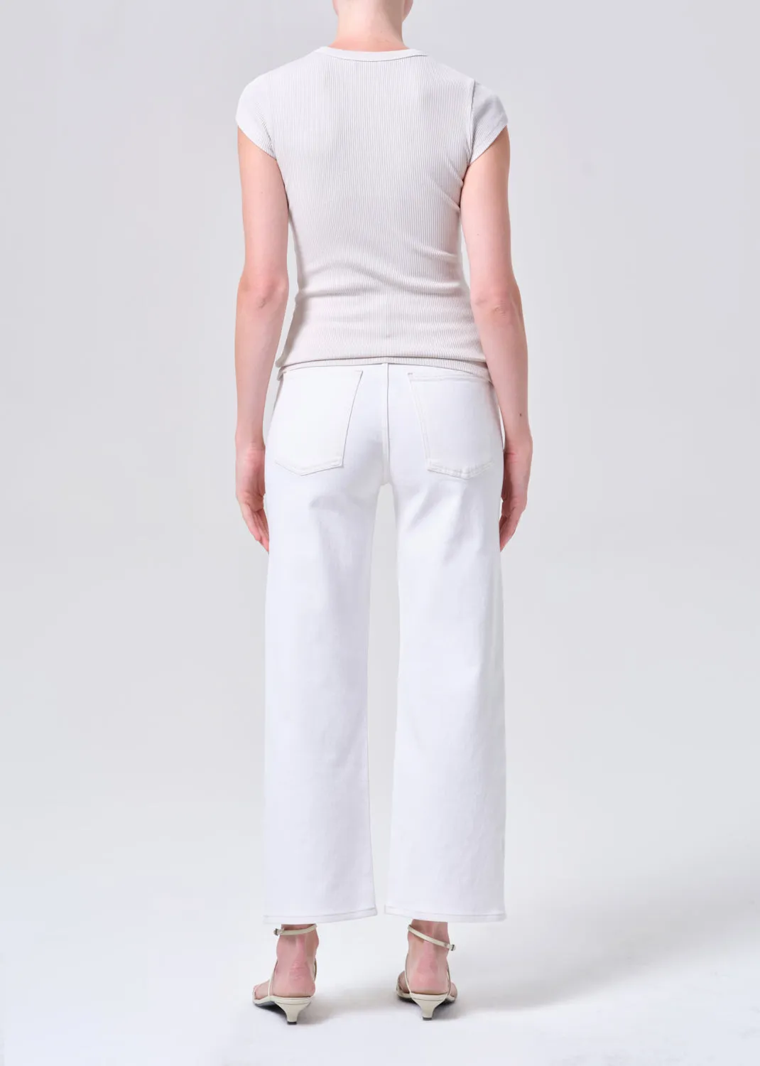 Harper Crop Jean (Comfort Stretch) in White Wash sold by Agolde product image thumbnail 2