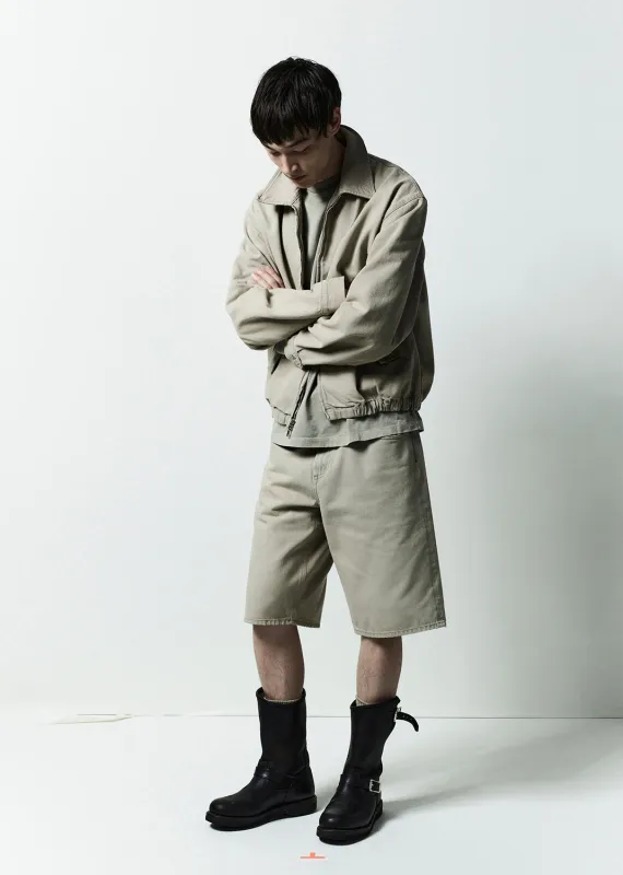 Fusion Skater Short in Burnished Khaki made by Agolde