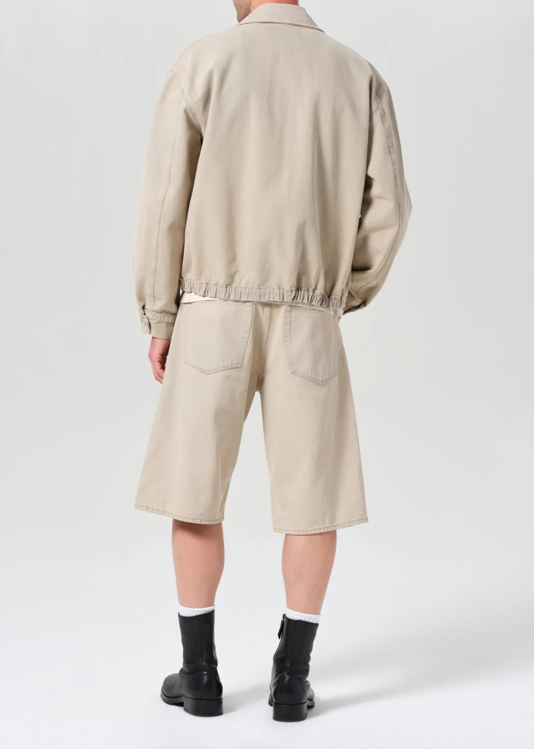 Fusion Skater Short in Burnished Khaki sold by Agolde product image thumbnail 4