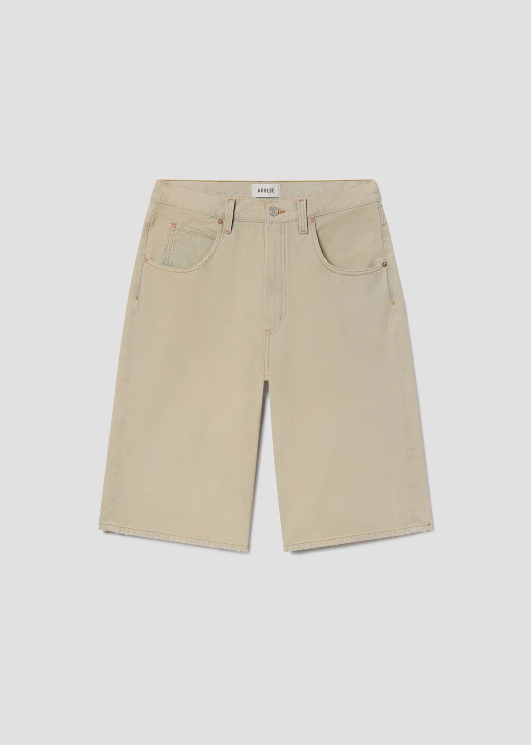 Fusion Skater Short in Burnished Khaki sold by Agolde product image thumbnail 2