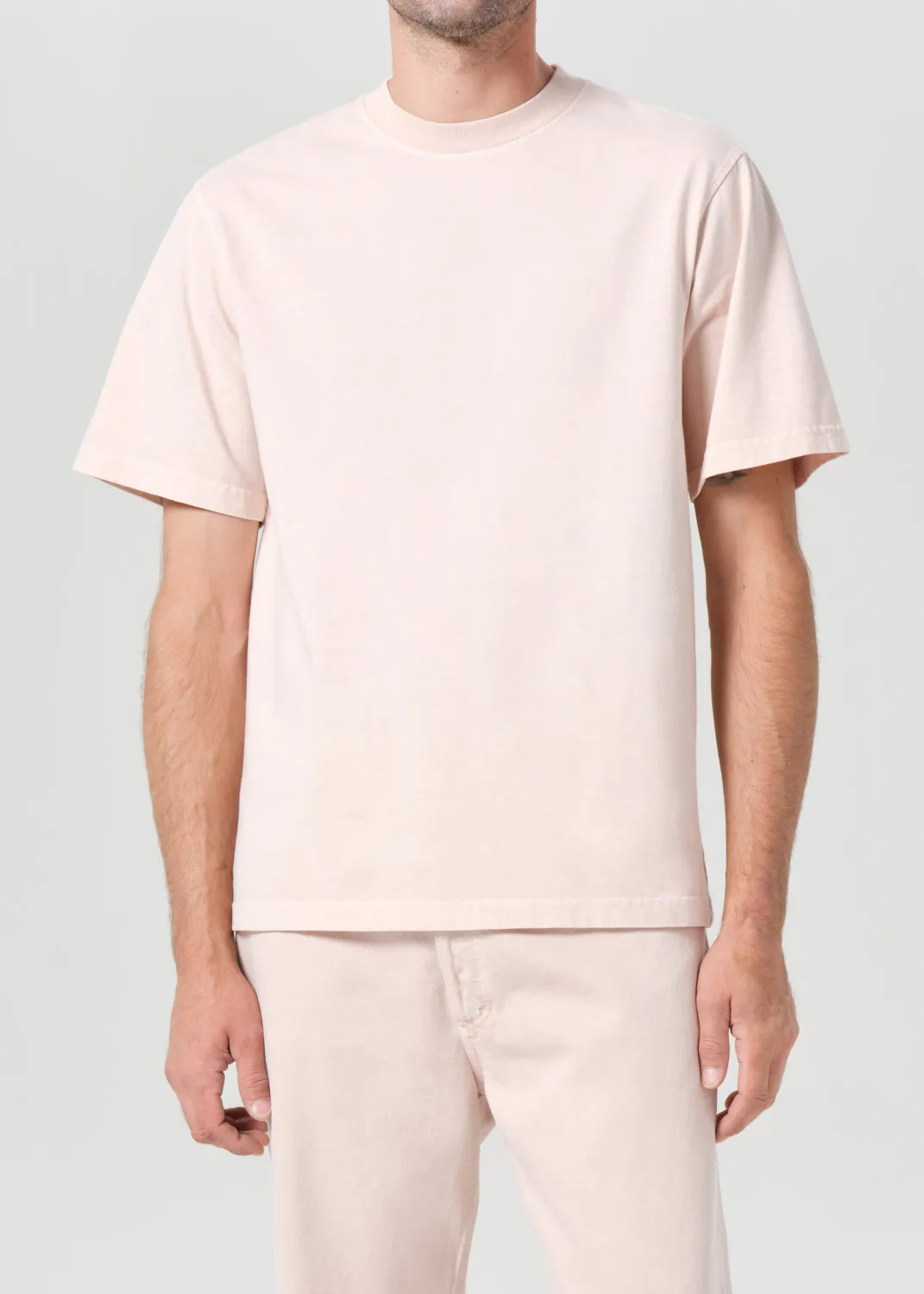 Asha Mock Neck Tee in Foundation sold by Agolde product image thumbnail 2