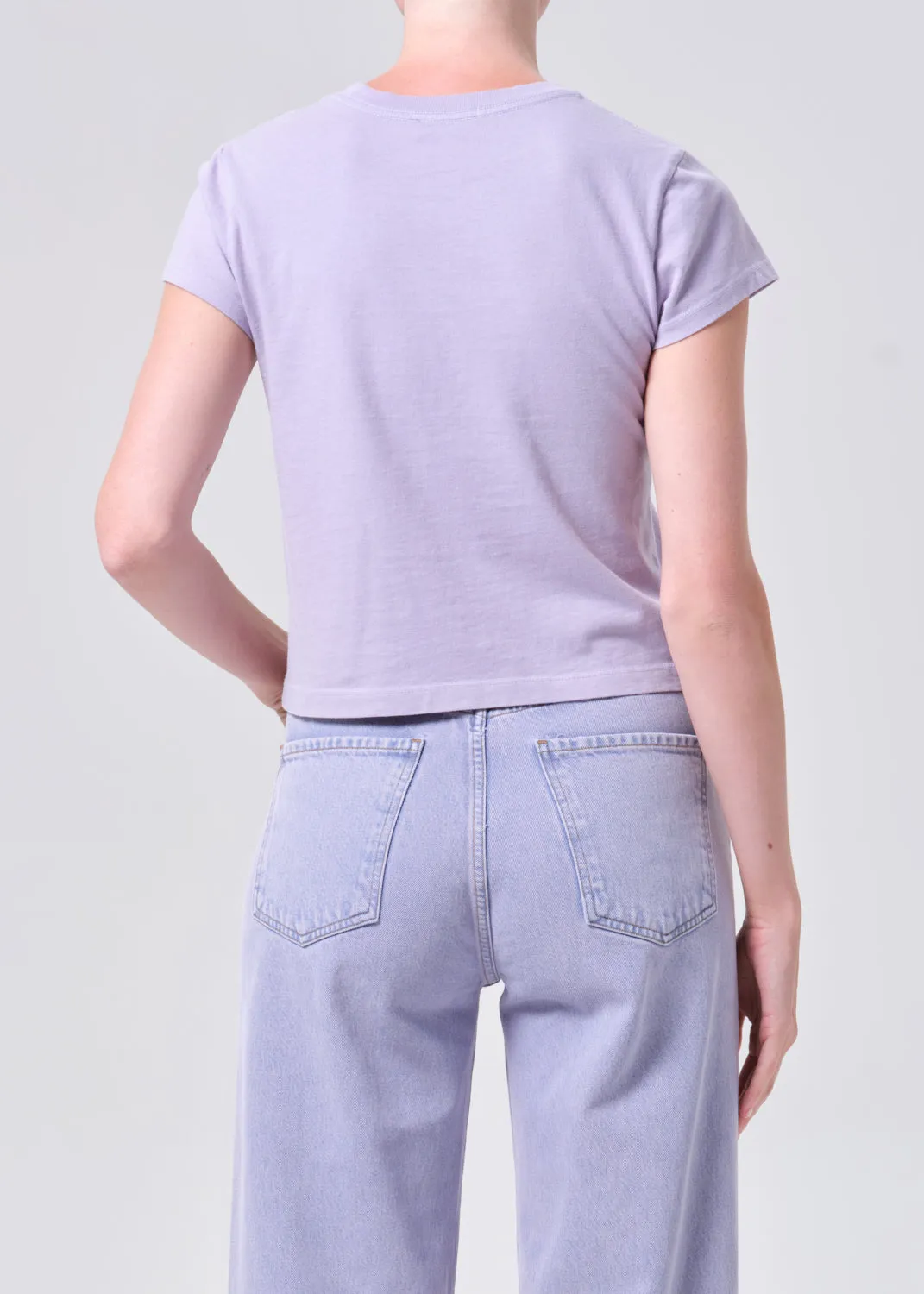 Adine Shrunken Tee in Lilac sold by Agolde product image thumbnail 2