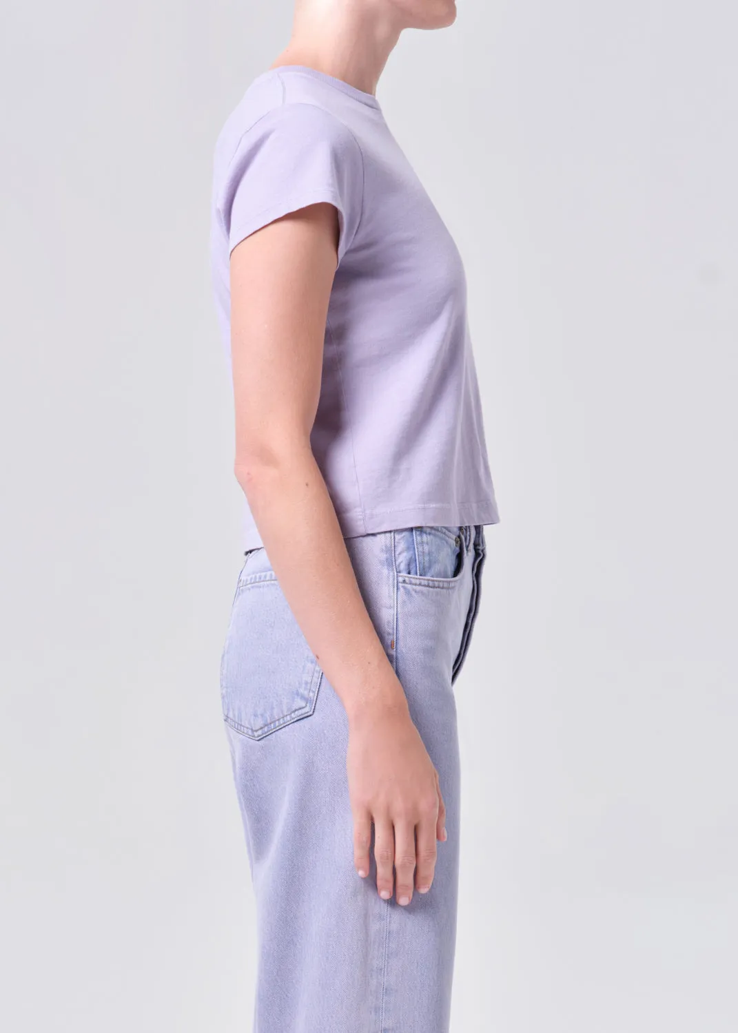 Adine Shrunken Tee in Lilac sold by Agolde product image thumbnail 3