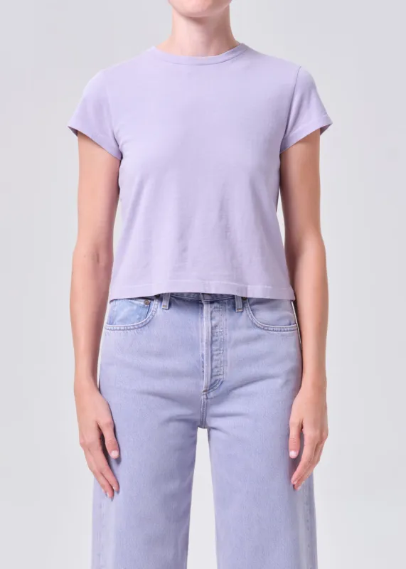 Adine Shrunken Tee in Lilac sold by Agolde