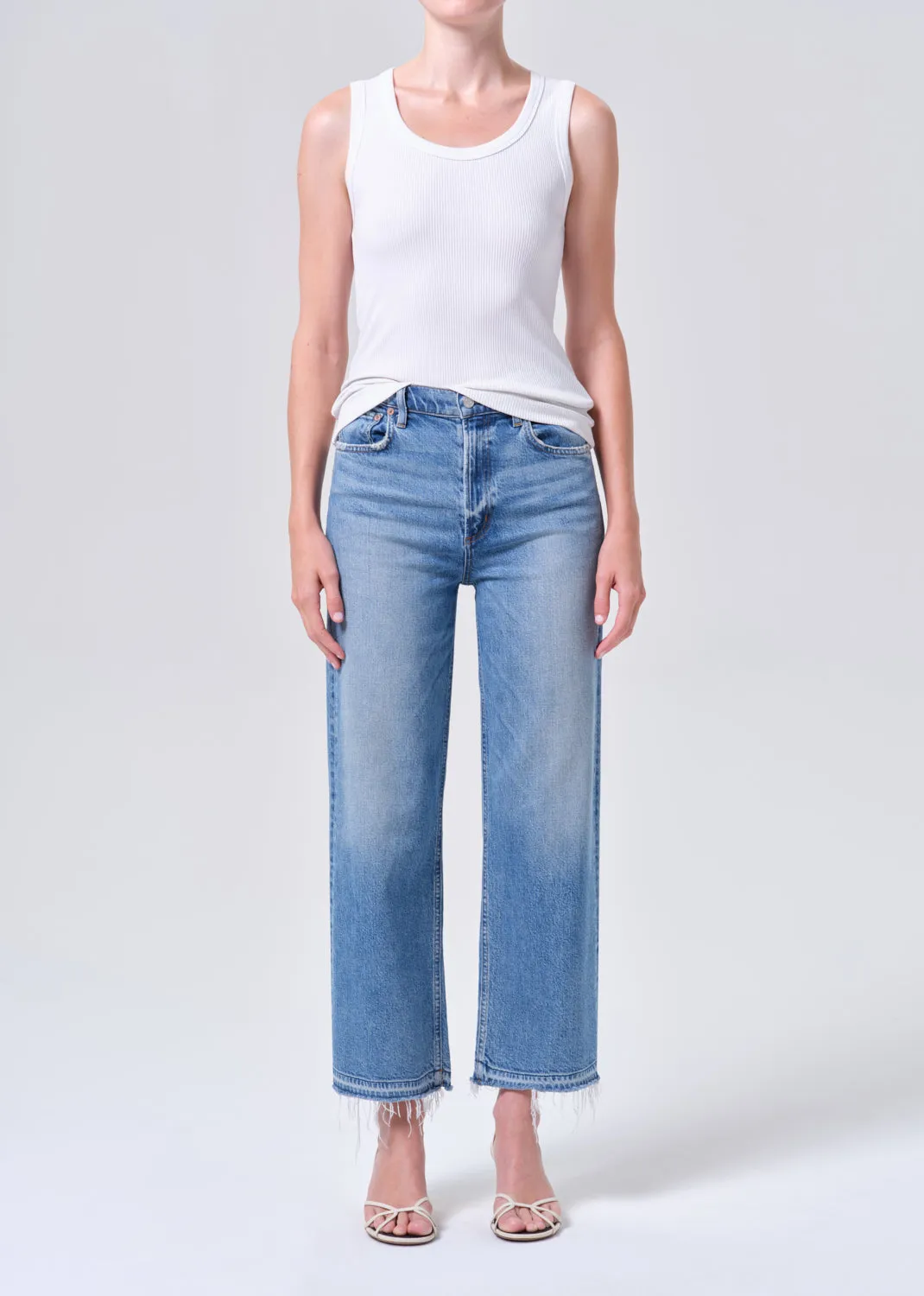 Ren Jean Petite 25" (Weightless Stretch) in Measure sold by Agolde