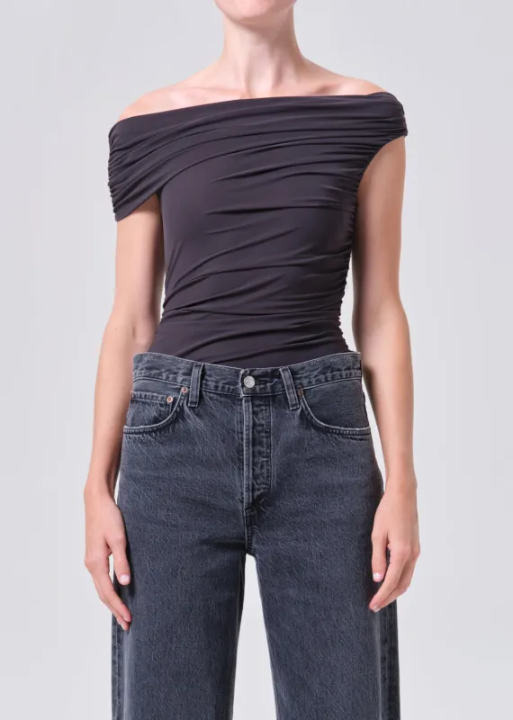Sherilyn Bodysuit in Carob made by Agolde