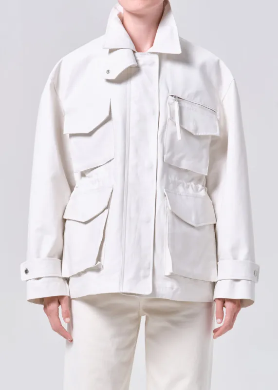 Aubrey Jacket in Chalk White made by Agolde