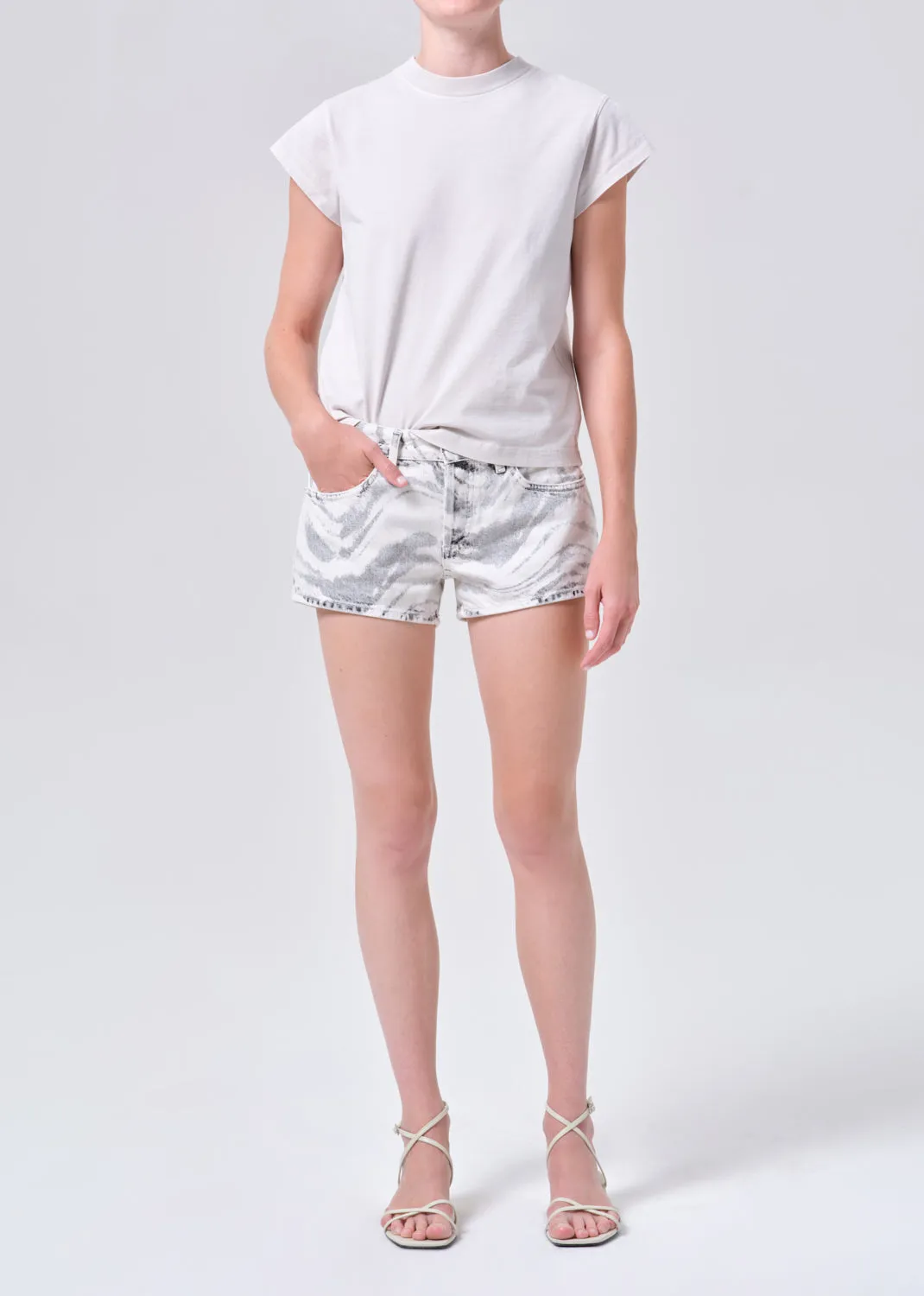 Low Rise Parker Short in Quiver sold by Agolde