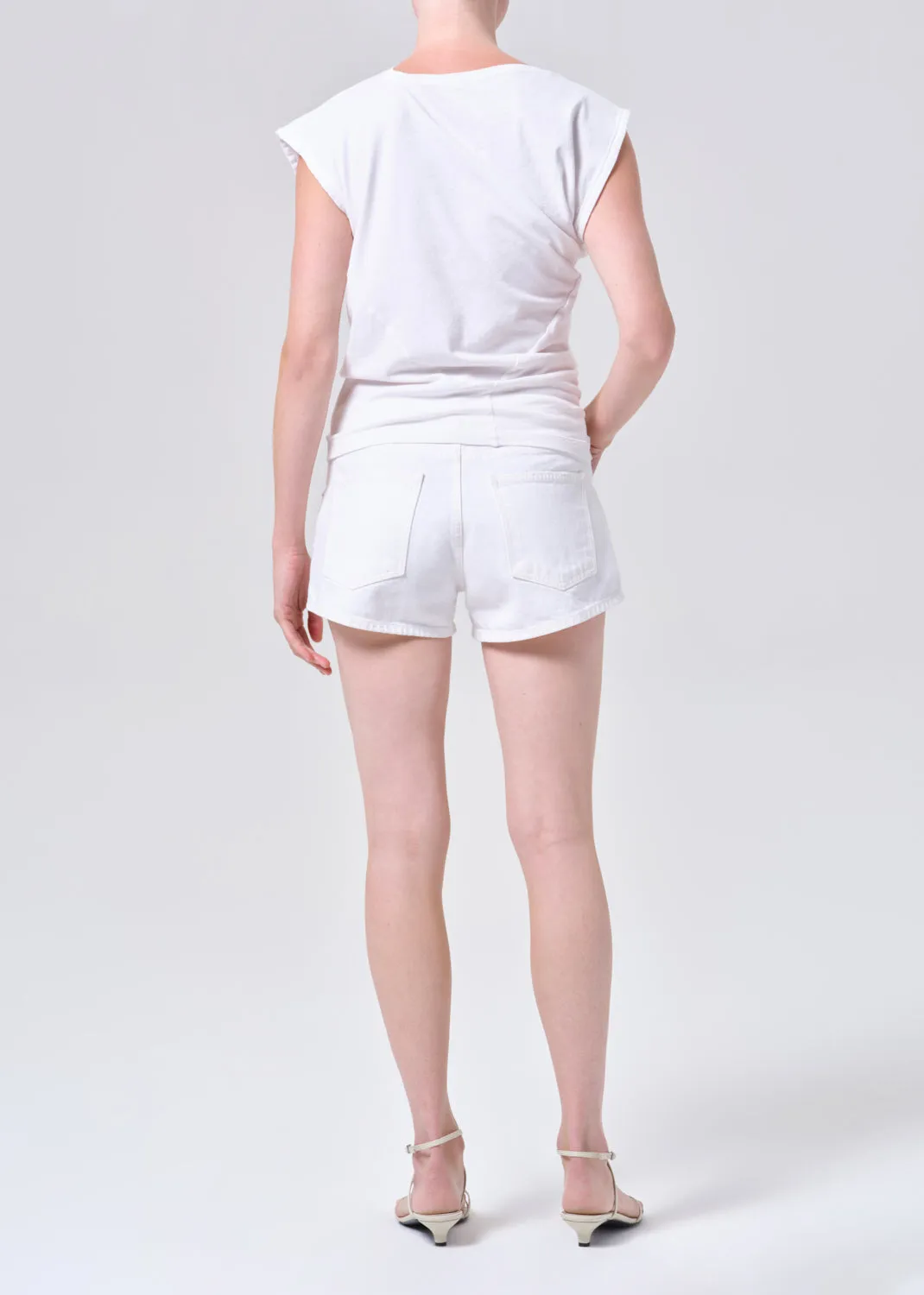 Low Rise Parker Short in Marshmallow sold by Agolde product image thumbnail 2