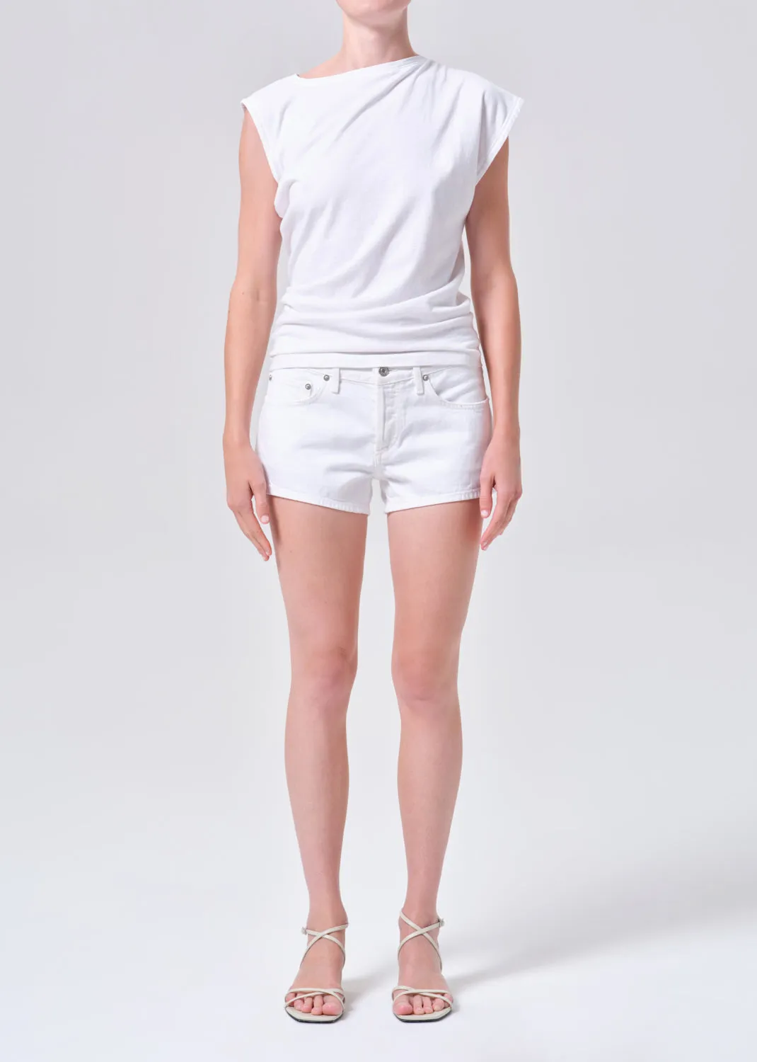 Low Rise Parker Short in Marshmallow sold by Agolde