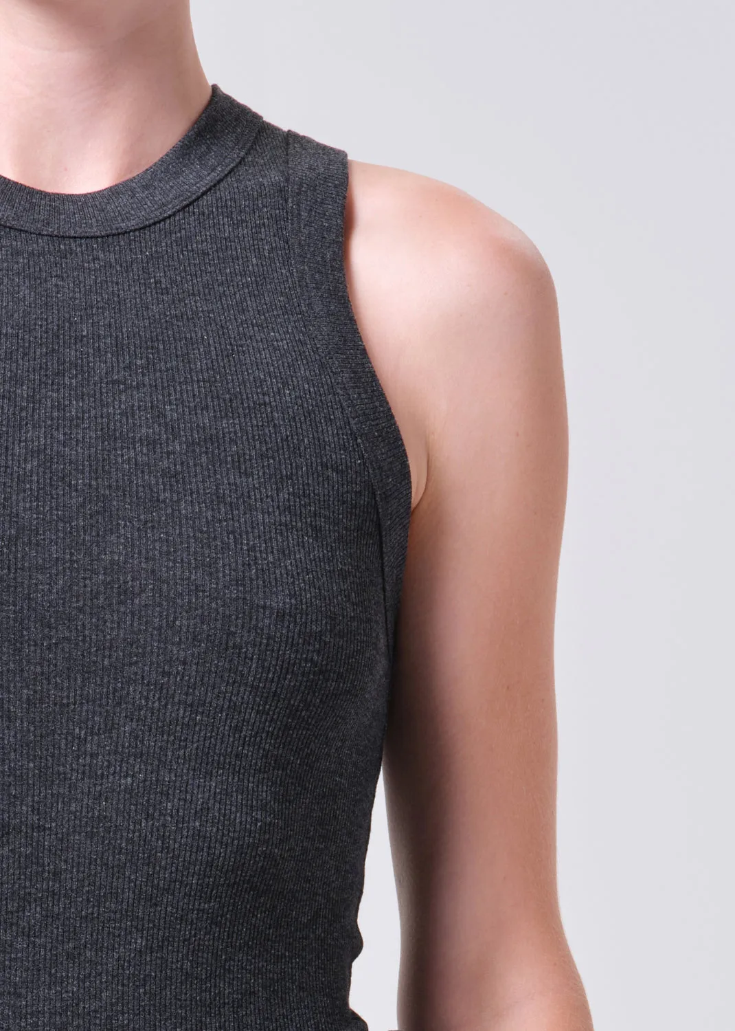 Leigh Tank in Charcoal Heather sold by Agolde product image thumbnail 5
