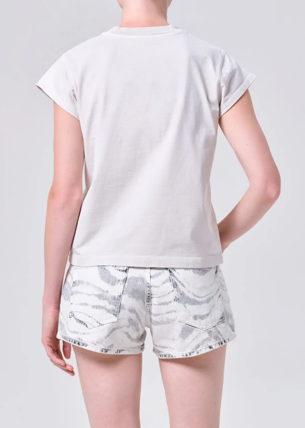 Bryce Cap Sleeve Tee in Bone sold by Agolde product image thumbnail 2