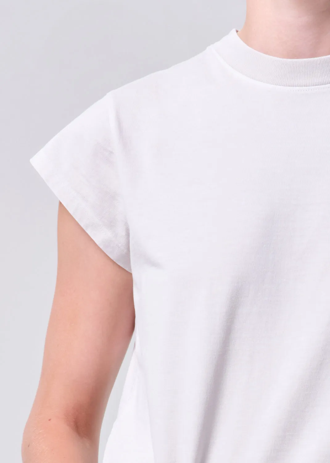 Bryce Cap Sleeve Tee in Bone sold by Agolde product image thumbnail 5