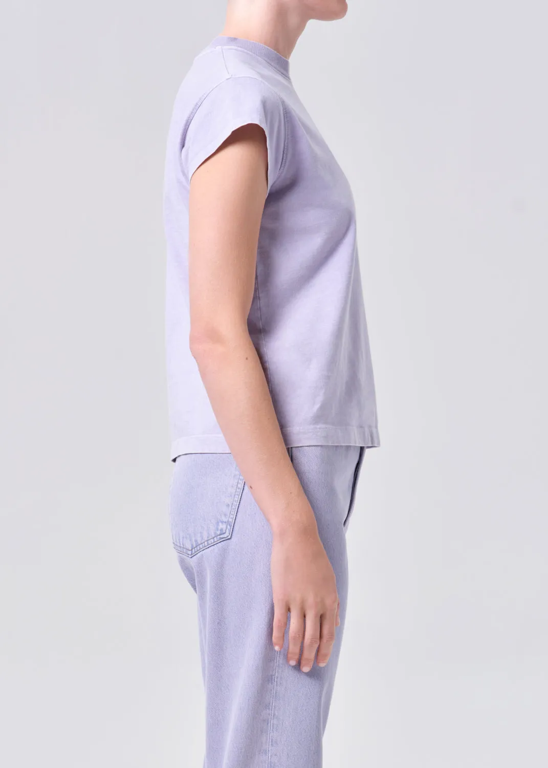 Bryce Cap Sleeve Tee in Acid Lilac sold by Agolde product image thumbnail 3