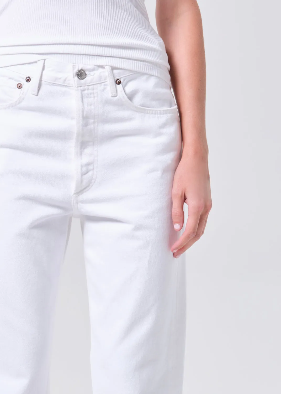 90's Mid Rise Straight 32" in Marshmallow sold by Agolde product image thumbnail 5