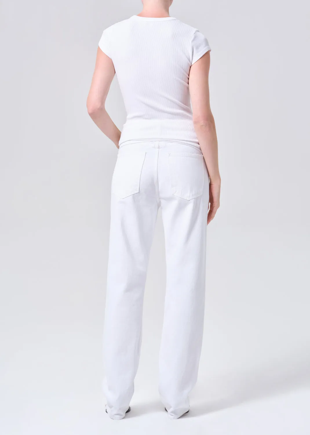 90's Mid Rise Straight 32" in Marshmallow sold by Agolde product image thumbnail 2