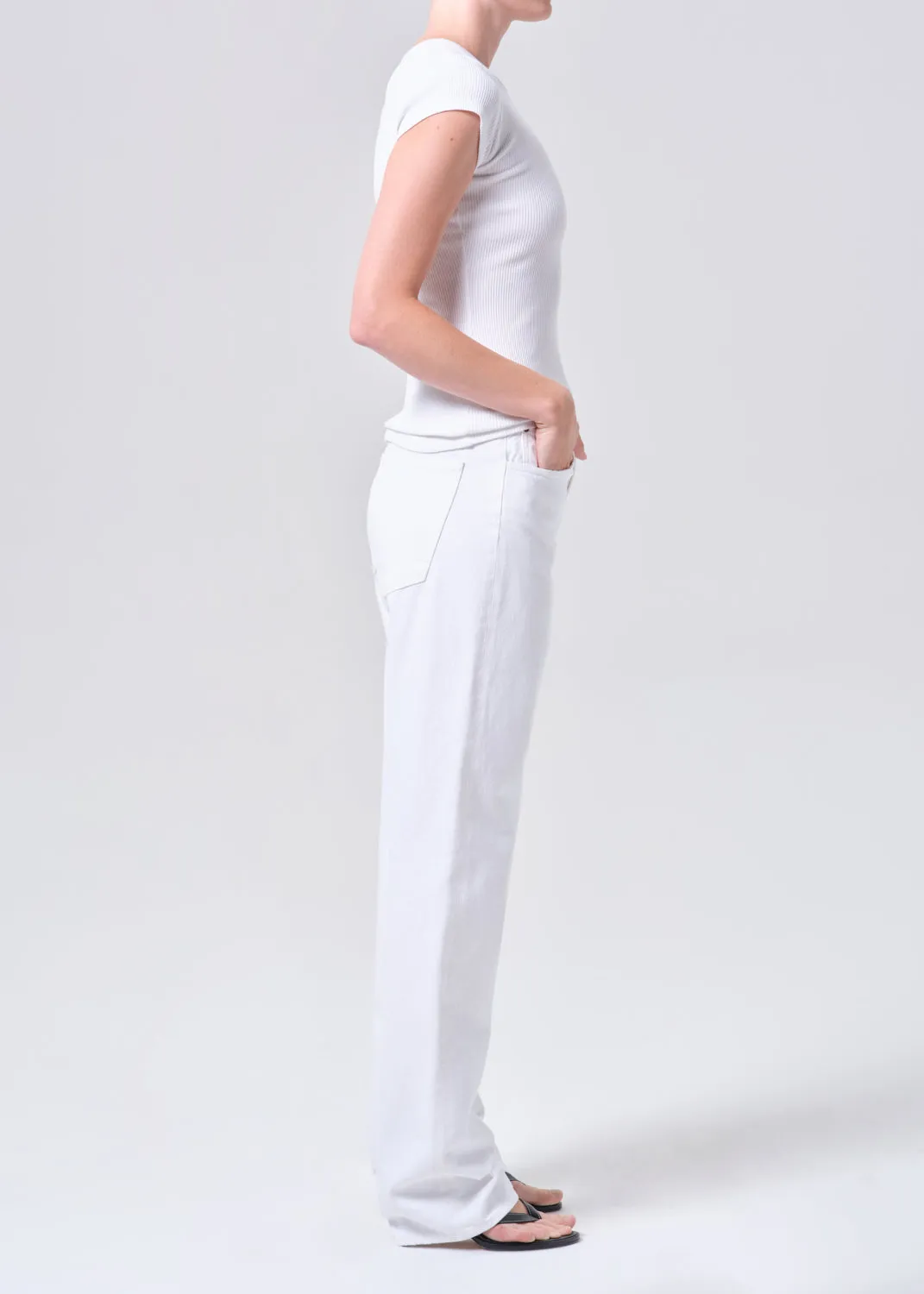 90's Mid Rise Straight 32" in Marshmallow sold by Agolde product image thumbnail 3