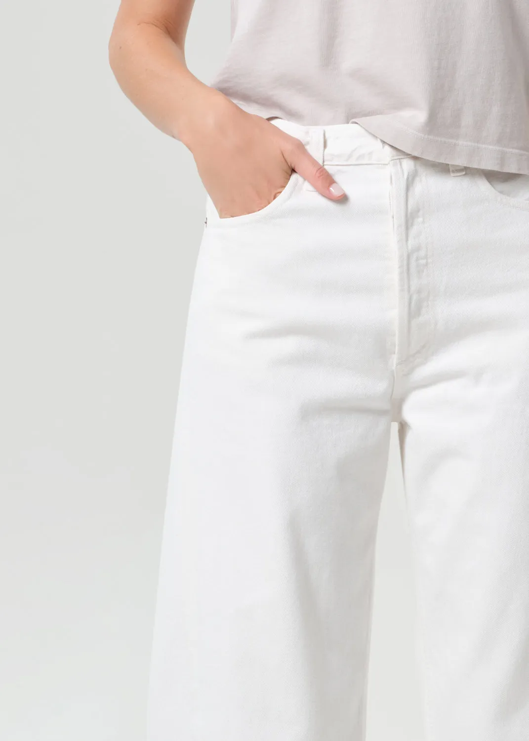 Luna High Rise Pieced Taper in Chalk White sold by Agolde product image thumbnail 5