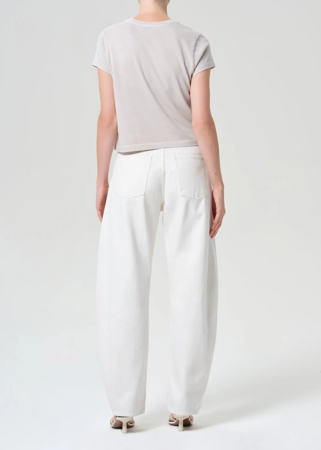 Luna High Rise Pieced Taper in Chalk White sold by Agolde product image thumbnail 2