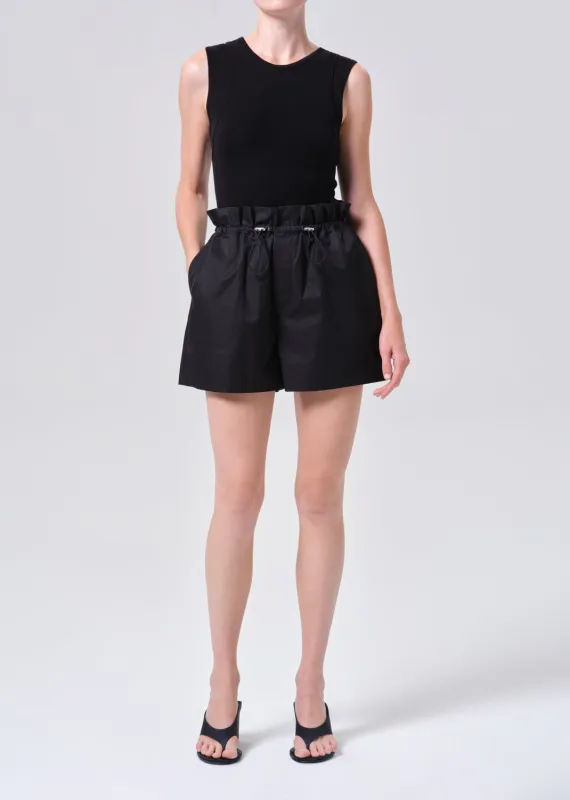 Lydia Short in Black sold by Agolde