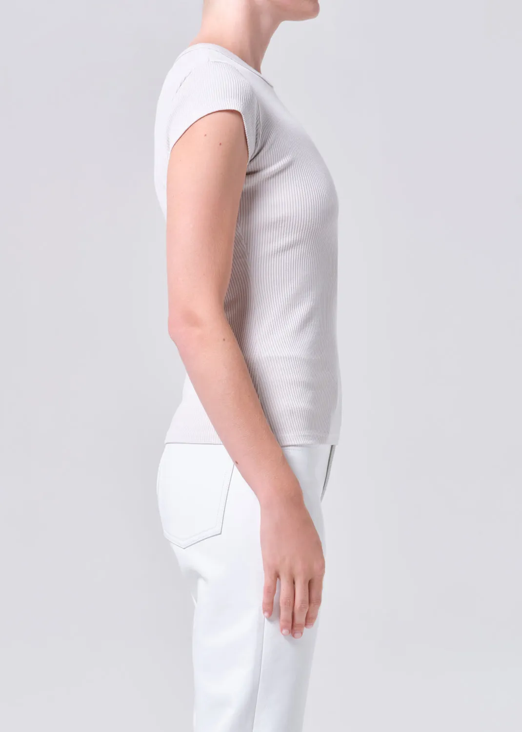 Edison Tee in Bone sold by Agolde product image thumbnail 3