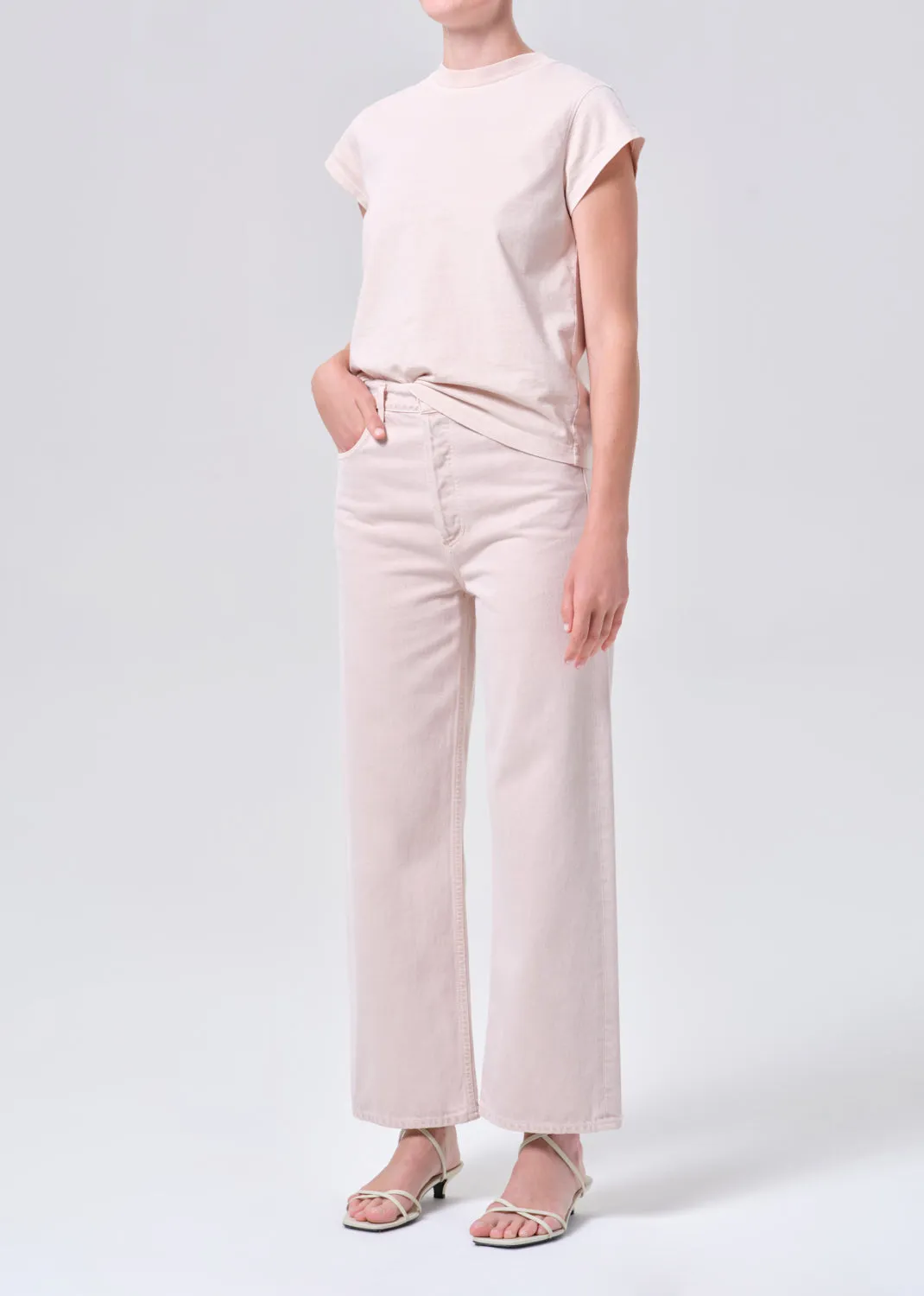 Bryce Cap Sleeve Tee in Foundation sold by Agolde product image thumbnail 4