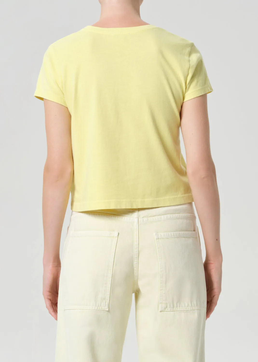 Adine Shrunken Tee in Canary sold by Agolde product image thumbnail 2